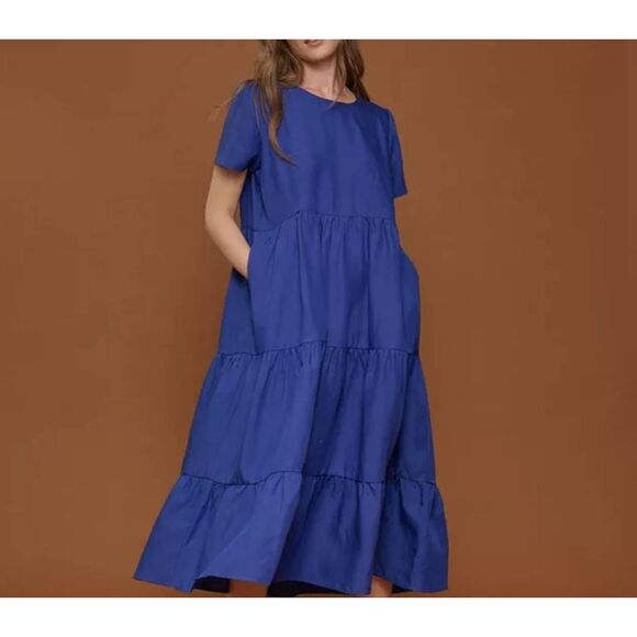 Tradlands Dresses & Skirts - Tradlands Chalet Tiered Dress in Blue sz Small